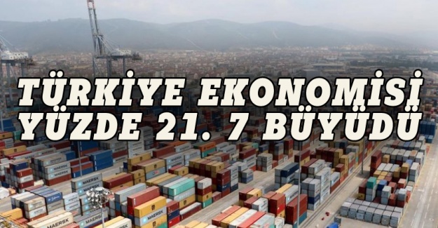 Türkiye ekonomisi yüzde 21.7 büyüdü