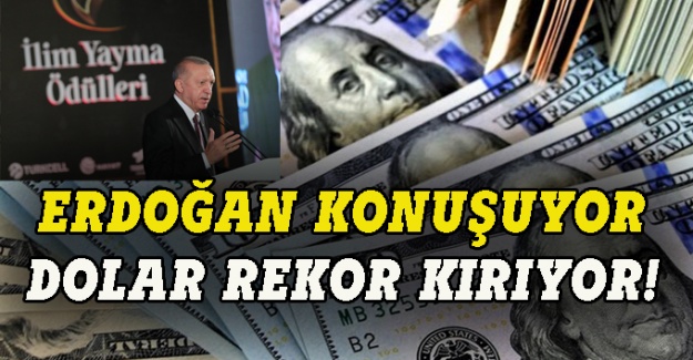 Erdoğan konuşuyor, dolar rekor kırıyor
