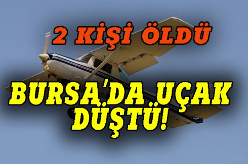 Bursa'da evlerin arasına uçak düştü!