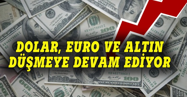 Dolar ve Euro'da düşüş devam ediyor
