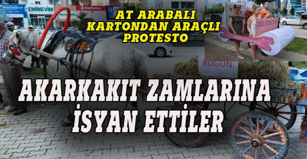 İYİ Parti'den akaryakıt zamlarına at arabalı protesto