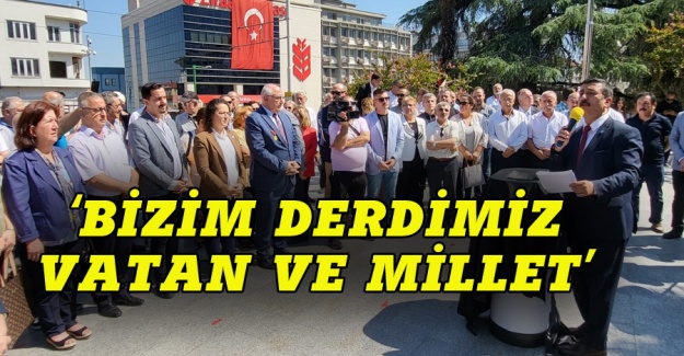 Türkoğlu: Bizim derdimiz vatan ve millet