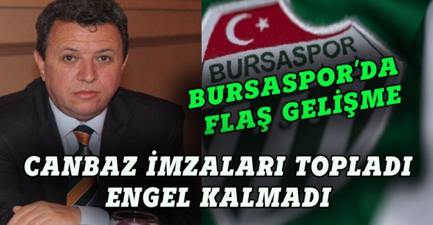 Bursaspor'da flaş gelişme,  Mümin Canbaz'ın önünde engel kalmadı