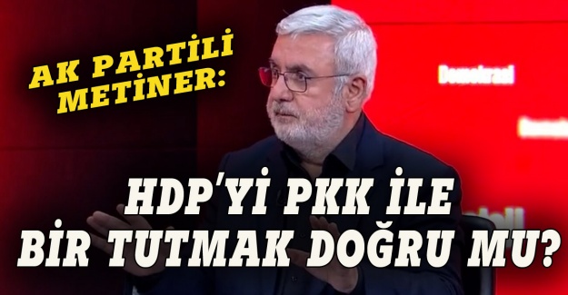 AK Partili Metiner: HDP'yi PKK ile bir tutmak doğru mu?