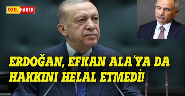 Erdoğan, Efkan Ala'ya da hakkını helal etmedi