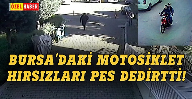 Yarım saatte üç motosiklet çalan hırsızlar kameralara yakalandı