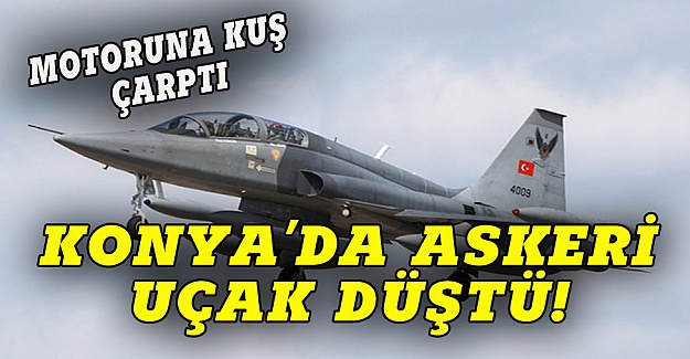 Askeri uçak Konya'da düştü!